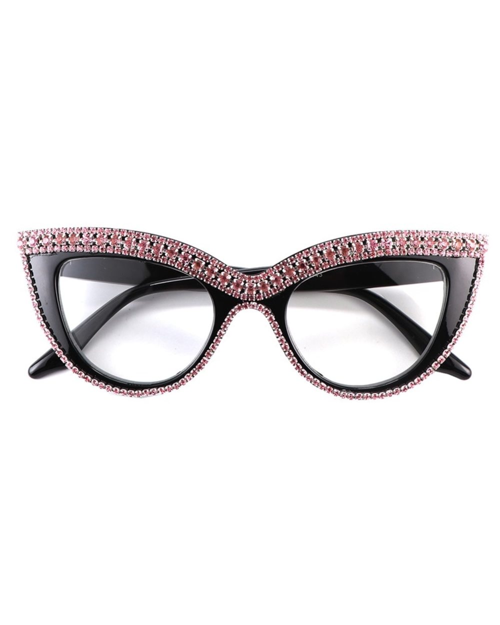 Fashion Anti Blue Ray Reading Glasses Women Cat Eye Rhinestone Trim Presbyopic Farsightedness Glasses Diopter From +10 front-3