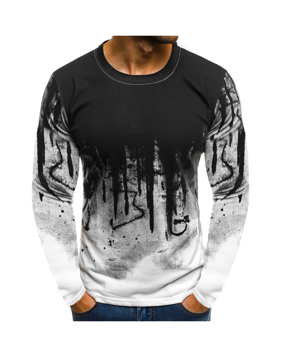 20213D printed T-shirt male cute casual O-neck men's T-shirt animal long-sleeved funny T-shirt fashion 2021 summer male front-3