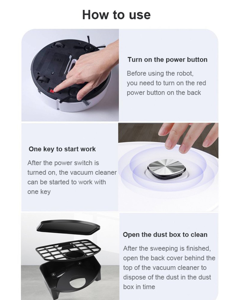 Electric Sweeper Multifunctional Smart Robot Vacuum Cleaner Mopping Robot Automatic Electric Floor Washing Machine Usb front-4