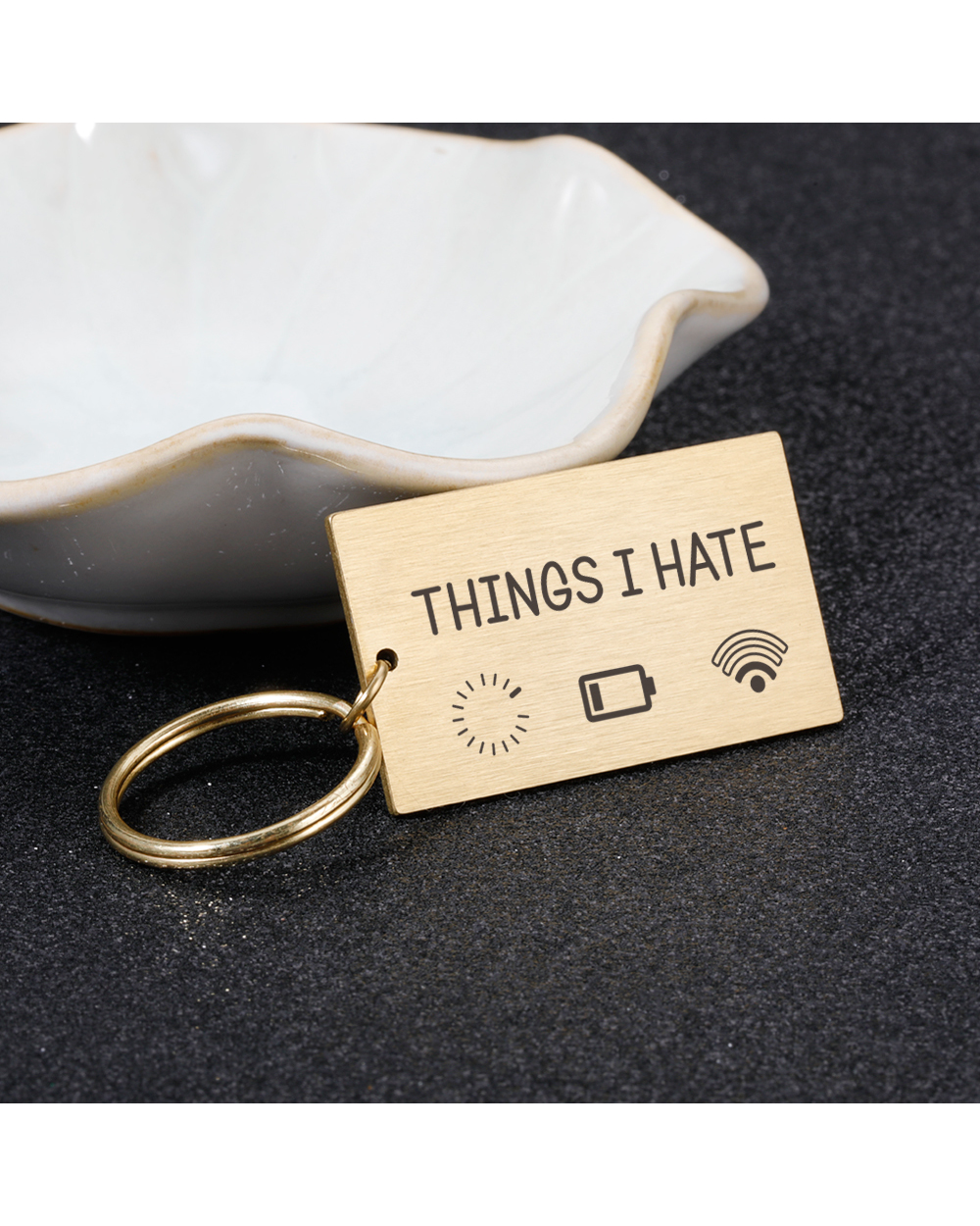 Funny Inspirational Keychain Best Friend Cute Keychain THINGS I HATE Car Key Chains Key Holder for Keys front-0