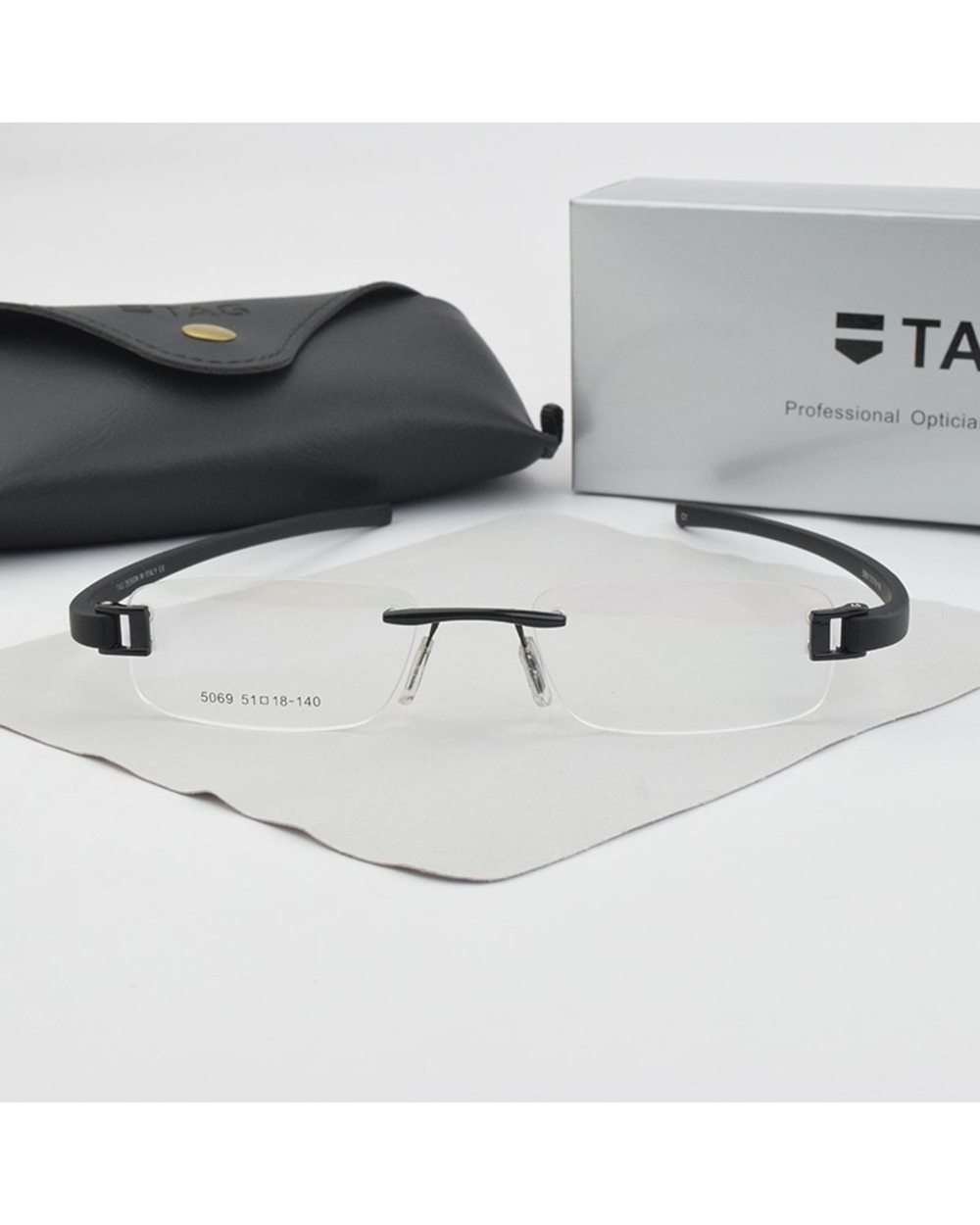 Tag Brand Frameless Glasses Frame Men Eyeglasses Myopia Spectacle Frames Goggle Computer Prescription Eye Glasses Frame front-2