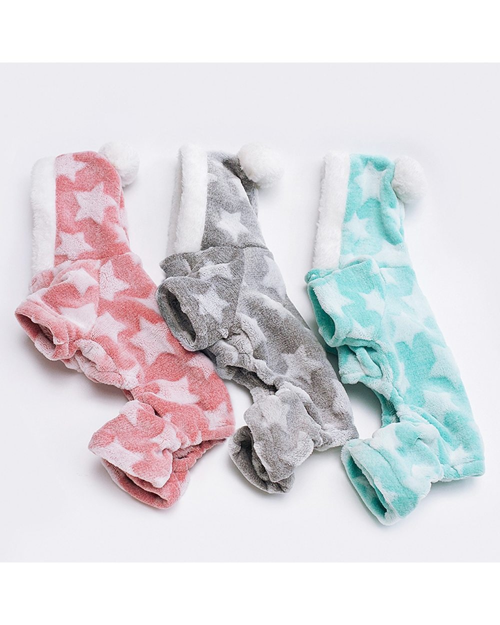Soft Cat Dog Clothes Fleece Puppy Chihuahua Clothing Winter Coat Jumpsuit Dog Costume Hooded Pajamas For Small Dogs Cats front-5