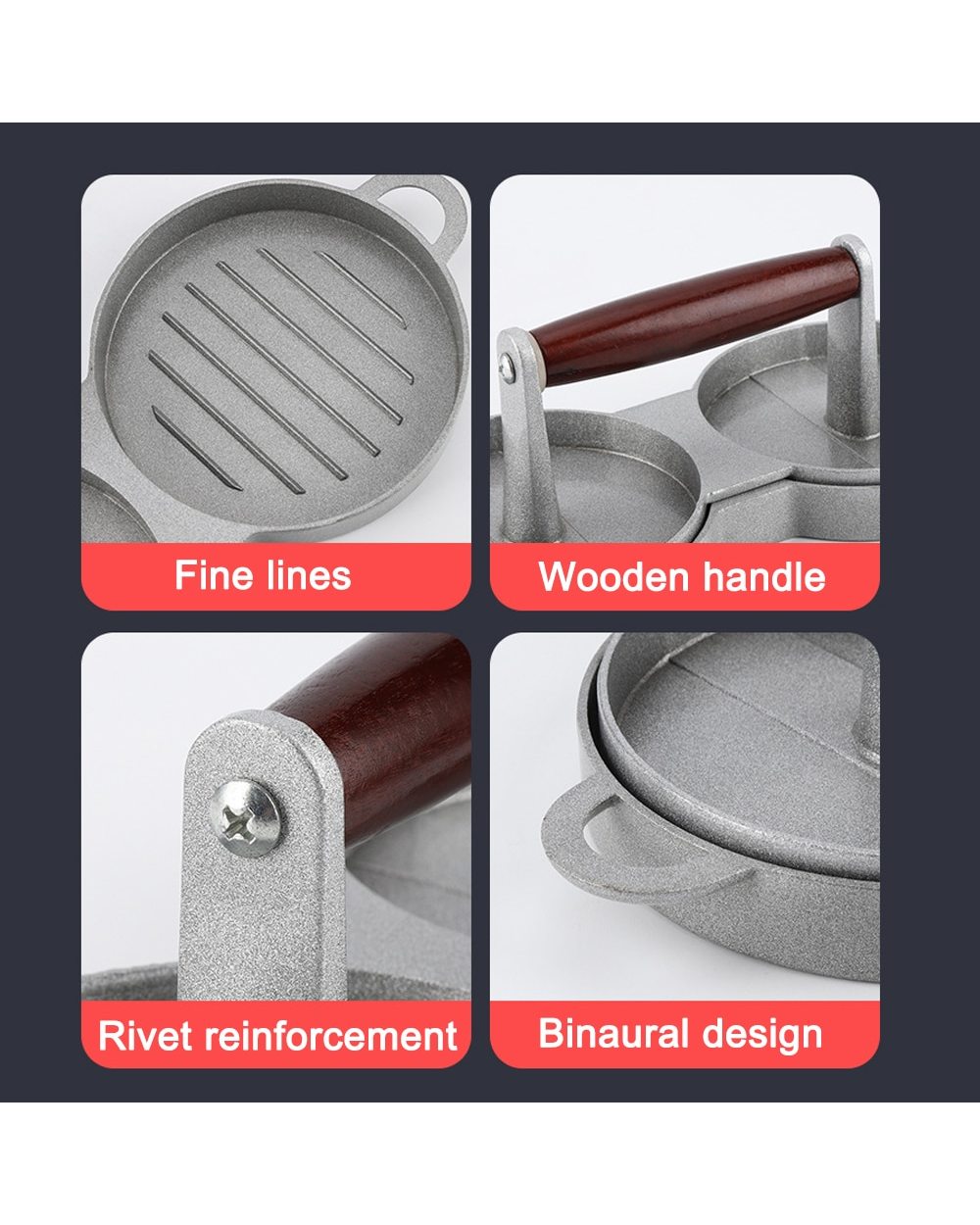 Round Shape Hamburger Meat Beef Grill burger maker front-3