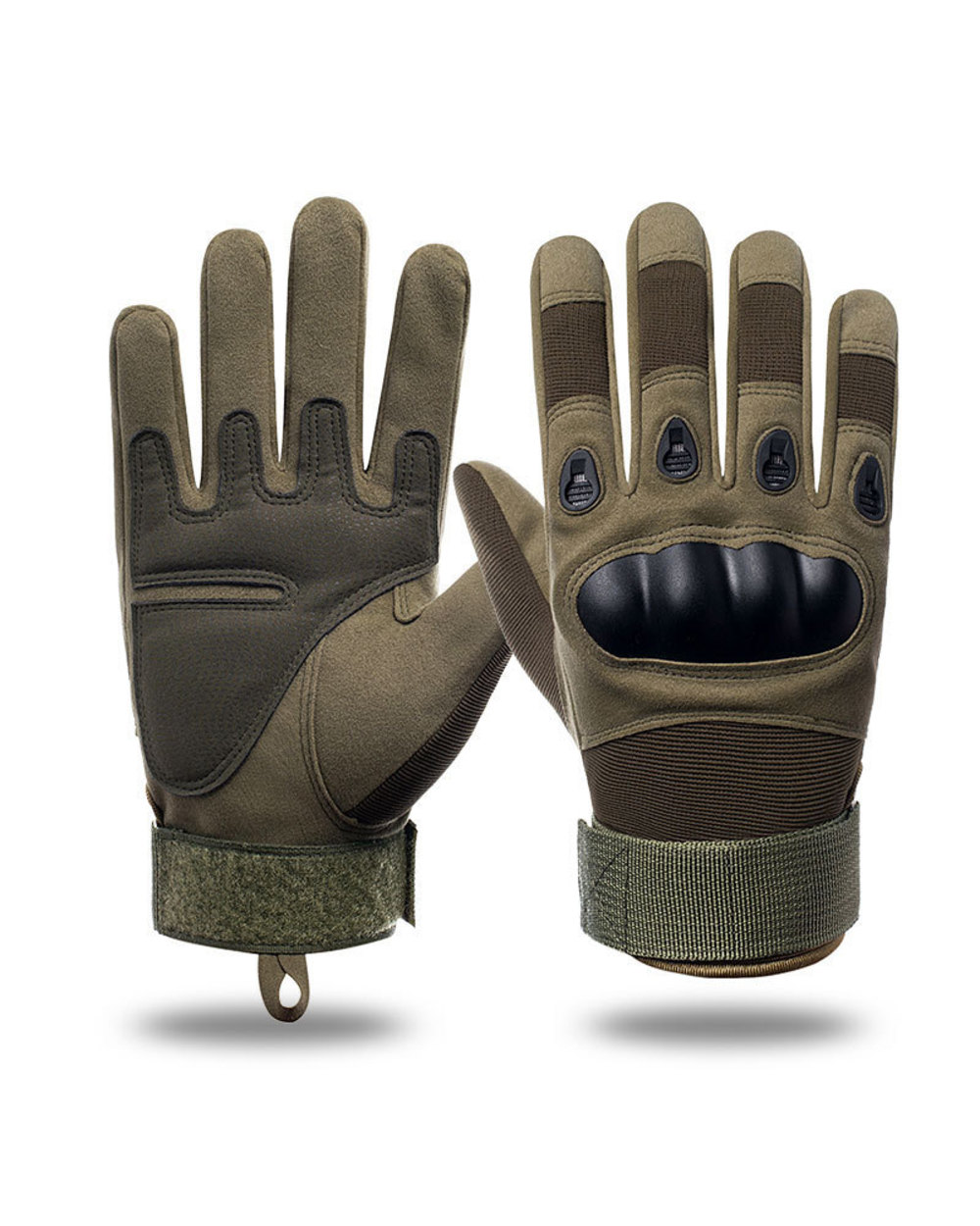 Army Military Tactical Gloves Winter Full Finger Fingerless Gloves Knuckles Protective Military Hunting Shooting Cyclin front-2