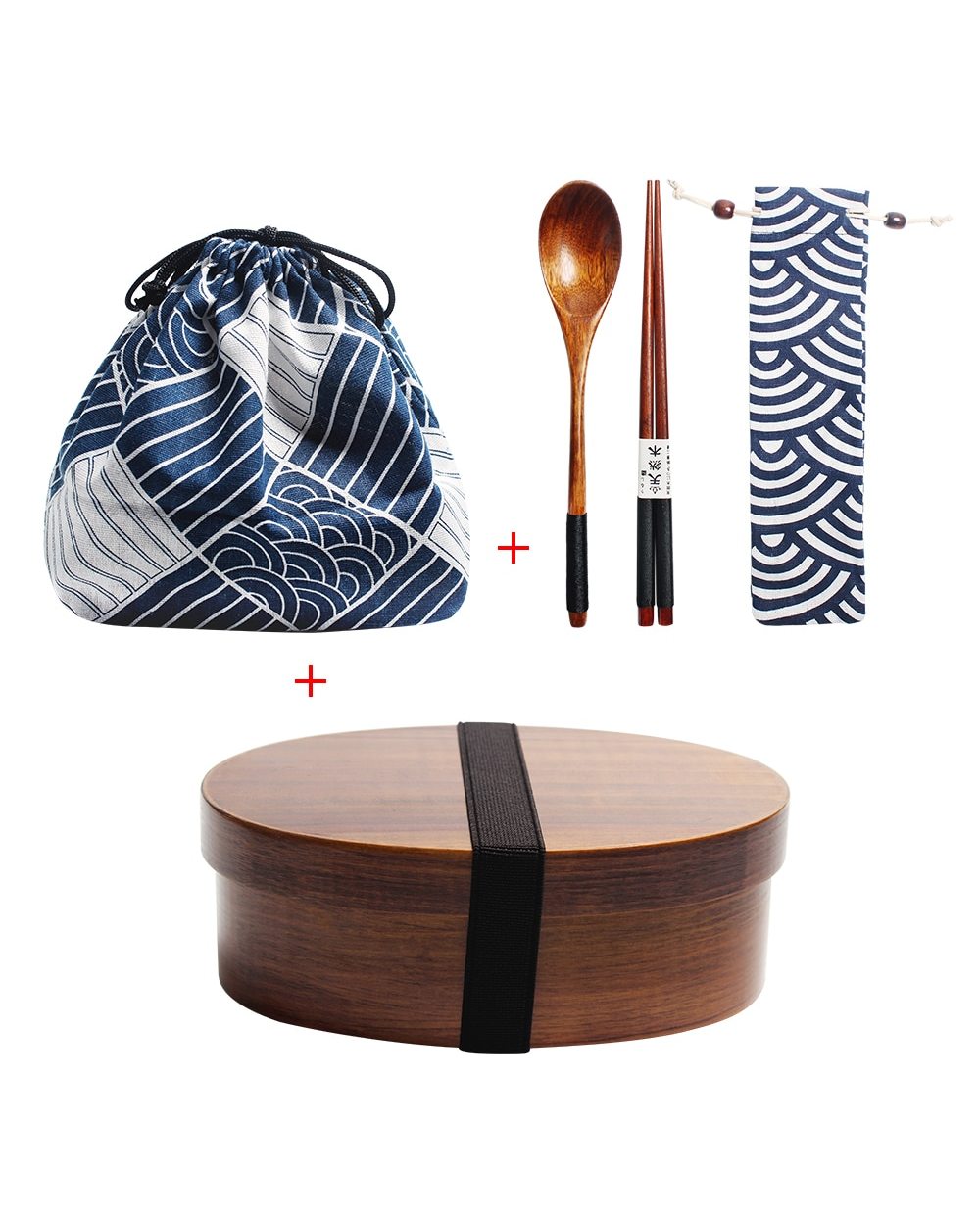 Wooden Japanese Bento Box front-2