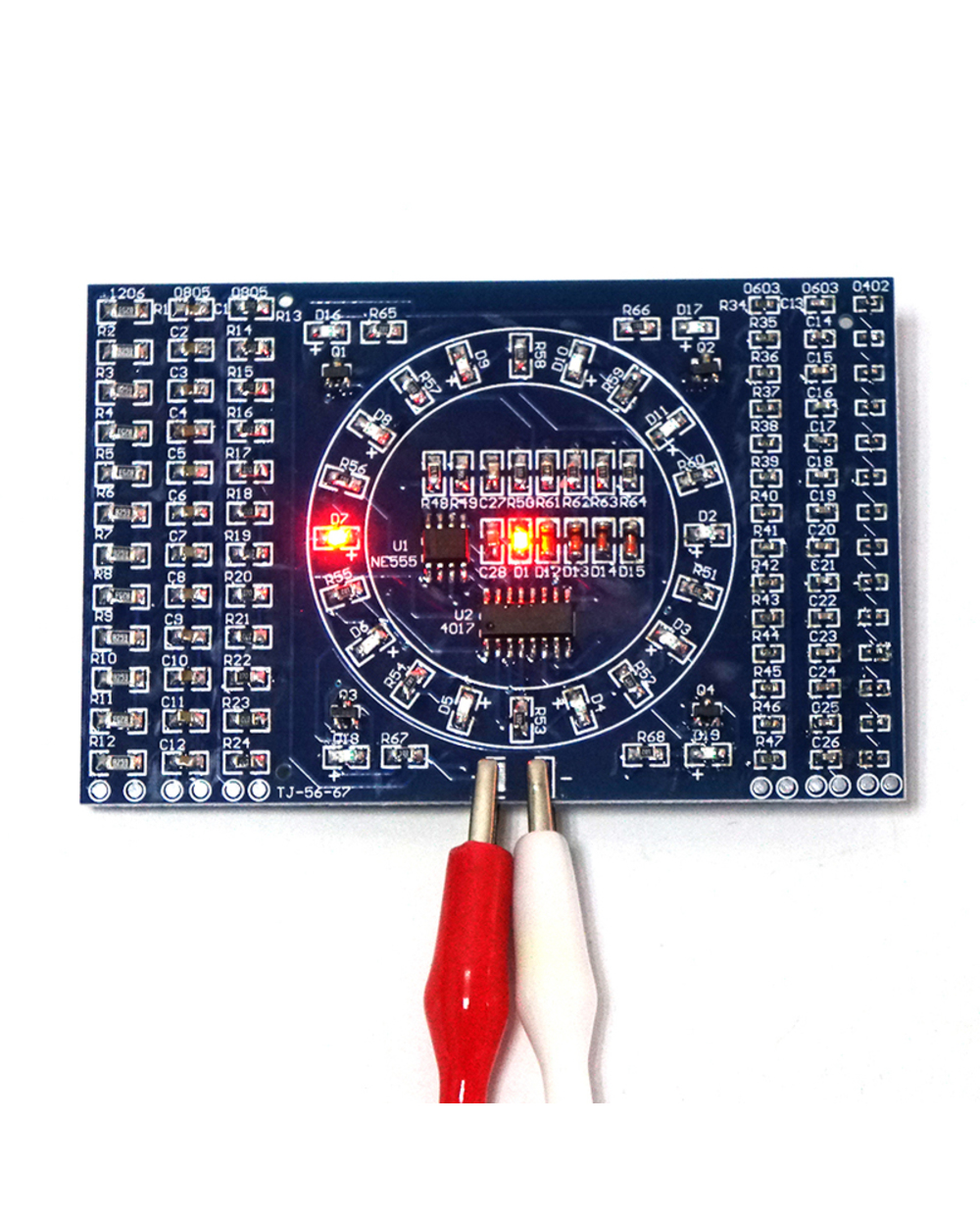 Diy Kit Smt Smd Component Welding Practice Board Rgb Led Flashing Controller Resitor Diode Transistor Electronics Learn front-2
