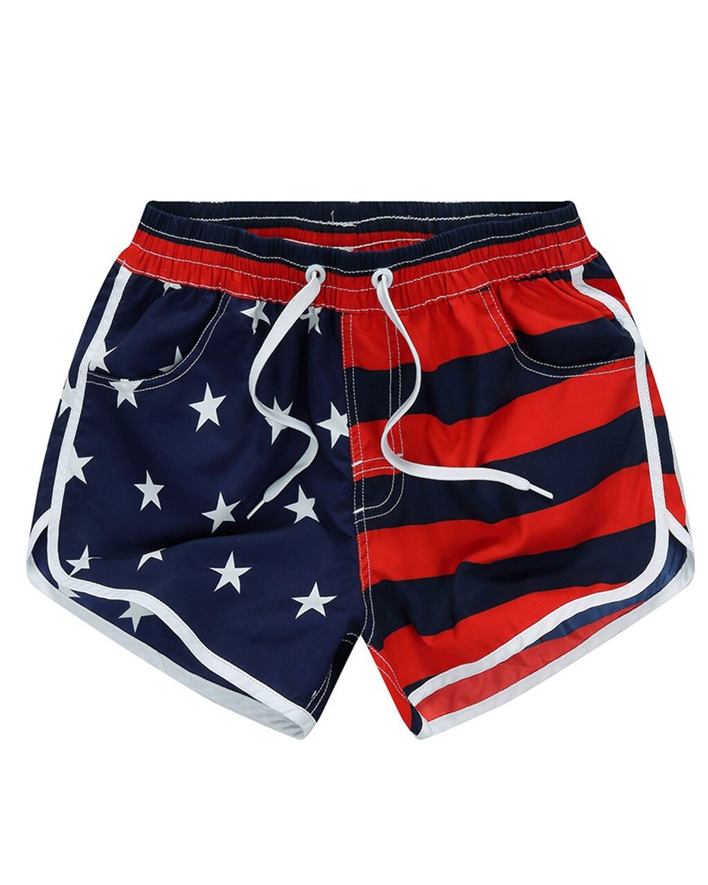 American Flag Yoga Pants Women Casual Shorts front-2