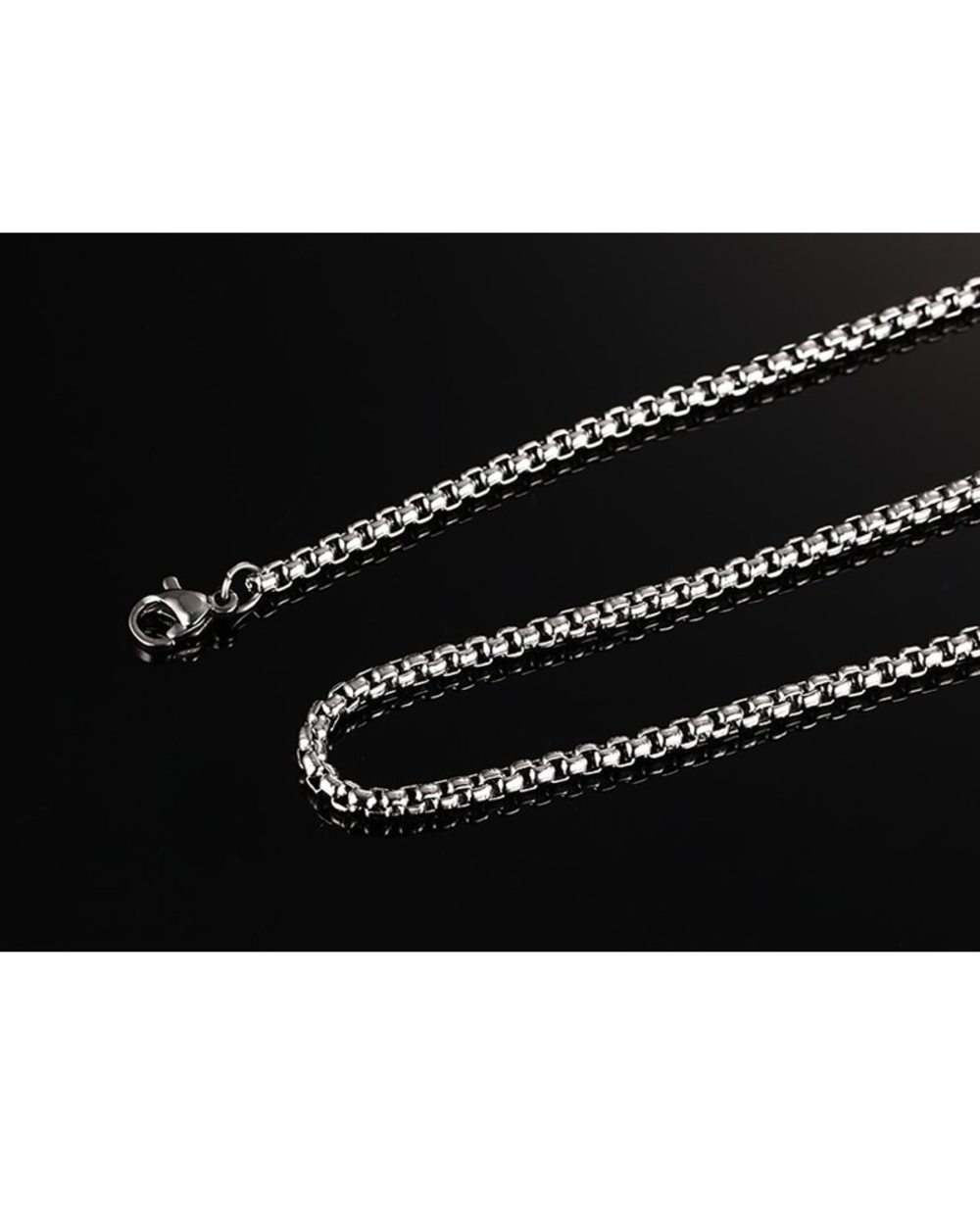 Eagle Necklace Pendant for Men Stainless Steel Metal LIVE TO RIDE Punk Jewelry front-3