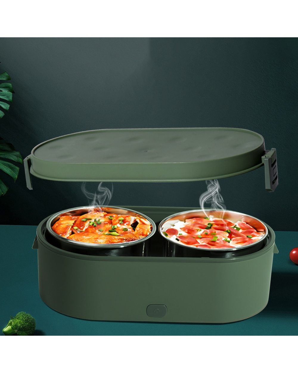 Electric Lunch Box Usb Bento Food Heater Container Car Home Office Travel Portable Warmer Stainless Steel Heating Rice front-1