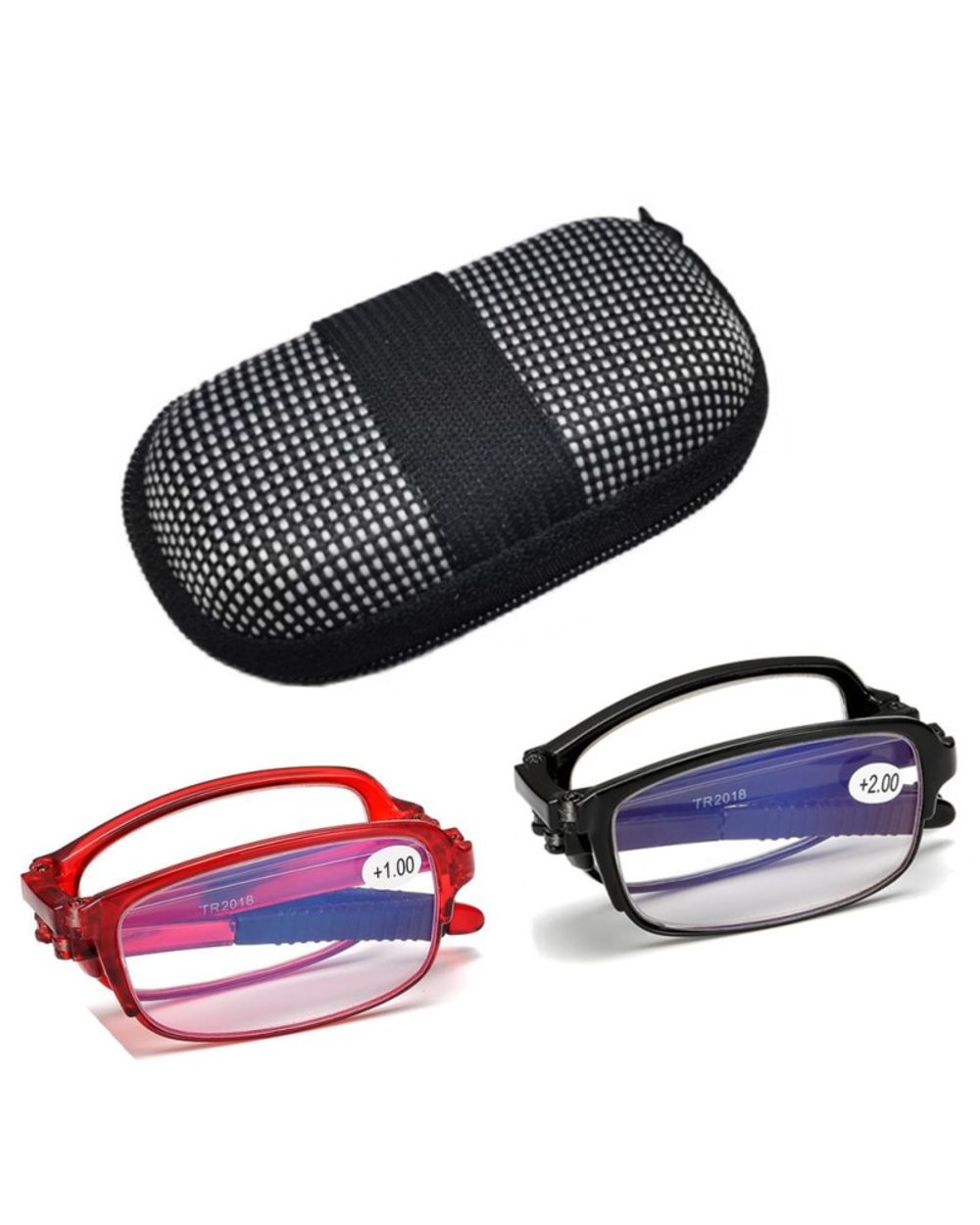 Men Women Folding Reading Glasses With Box Fashion Design Computer Glasses Unisex Presbyopia Prescription Eyewear With front-0