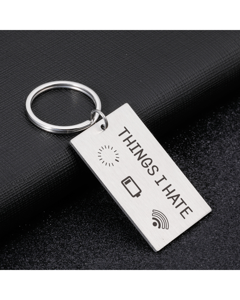 Funny Inspirational Keychain Best Friend Cute Keychain THINGS I HATE Car Key Chains Key Holder for Keys front-2