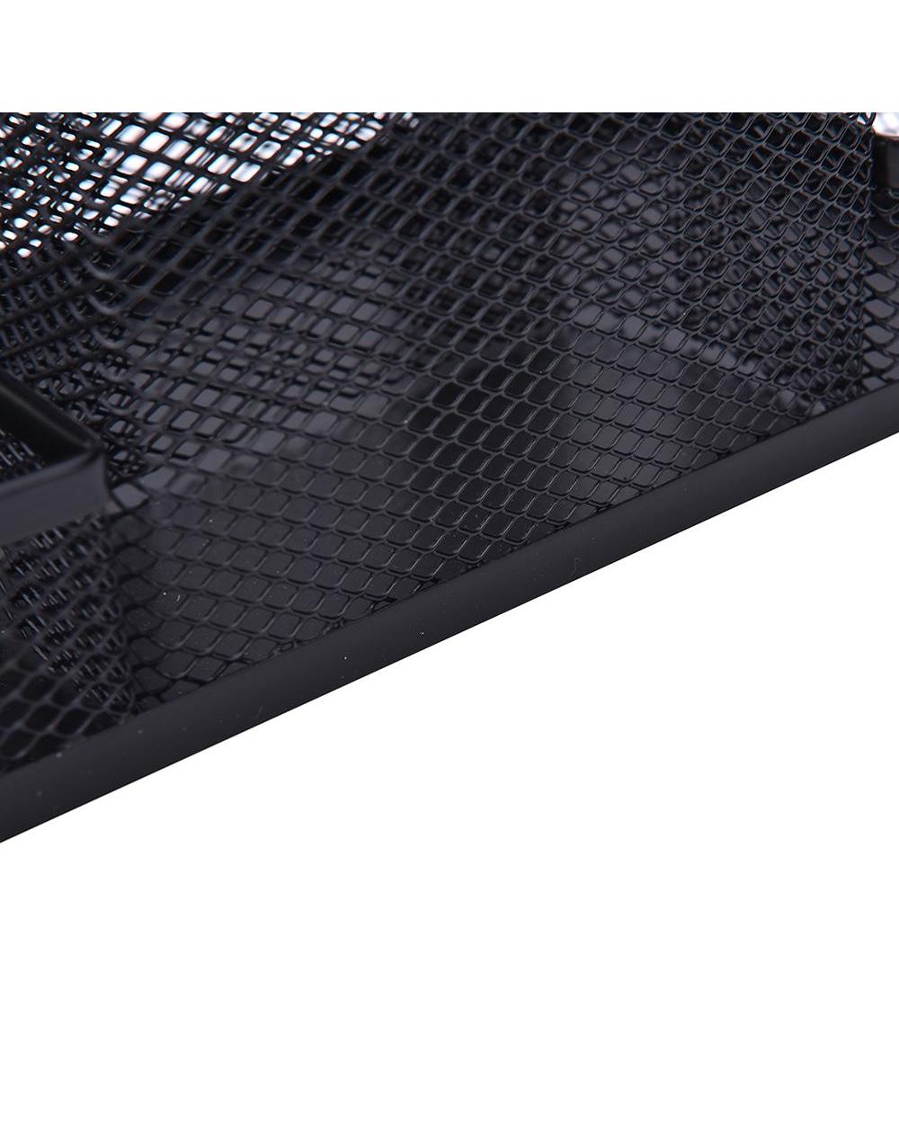 1Pc Black Metal Mesh Box Pen Pencils Holder Case Desk Stationery Storage Organizer Home Office Useful Save Space front-4