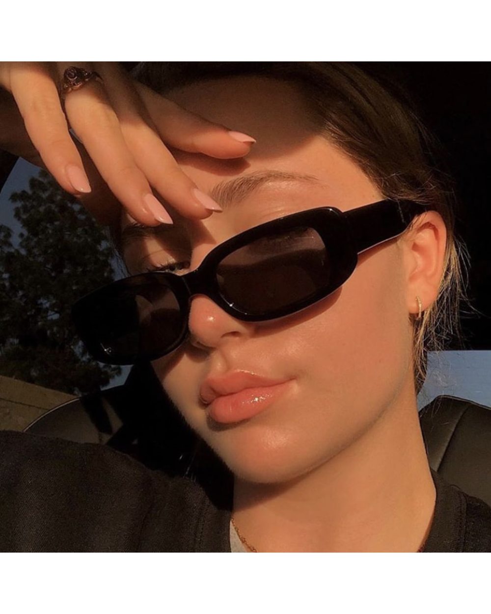New Fashion Vintage Shades Sunglasses Women Small Frame Retro Rectangle Sun Glasses Female Ins Popular Colorful Square front-2
