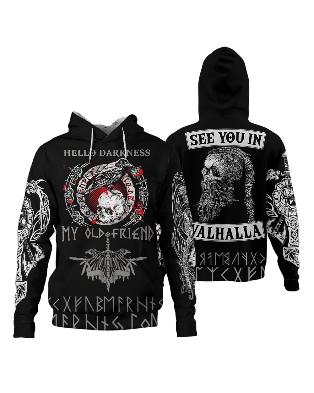 Viking My Old Friends 3D Printed Hoodies front-0
