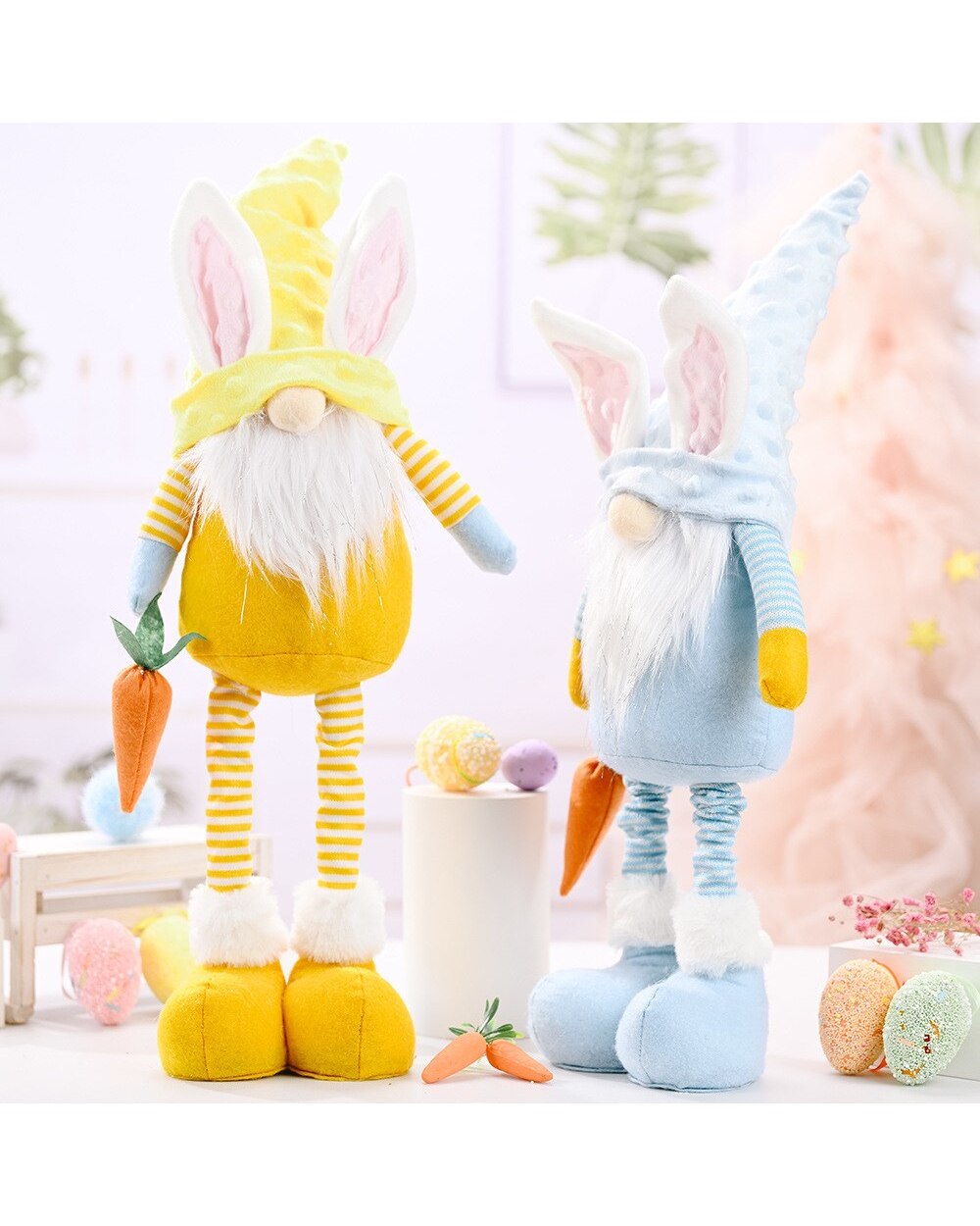 New Fashion Christmas Easter Cute Bunny Doll Tulip Rudolph Doll Decoration For Home Gifts Ornaments Party Supplies front-4