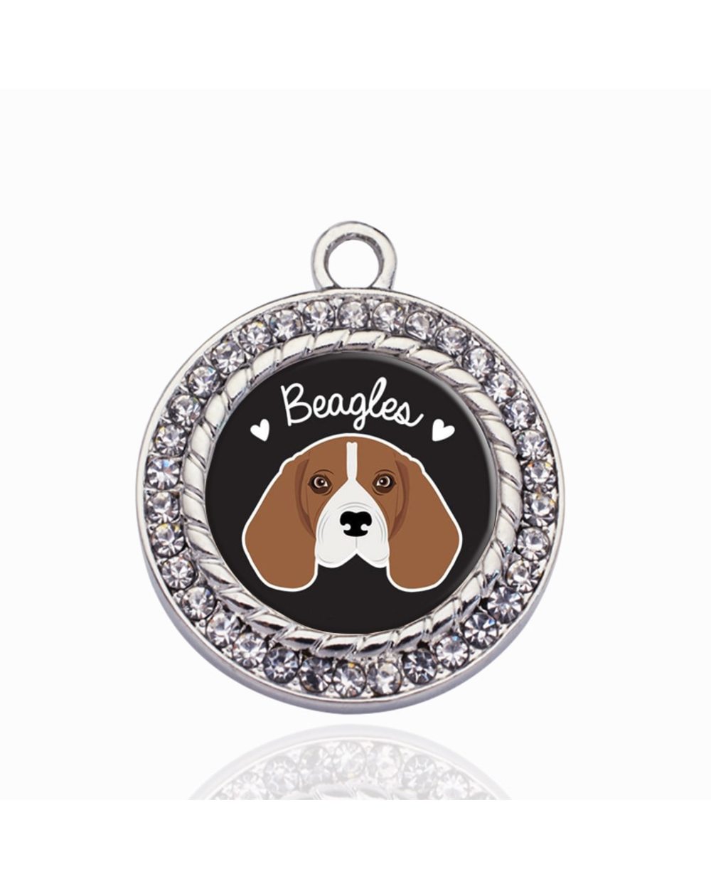 BEAGLE LOVER CIRCLE CHARM Charms For DIY Necklace/Bracelet/Choker Floating Pendant front-1