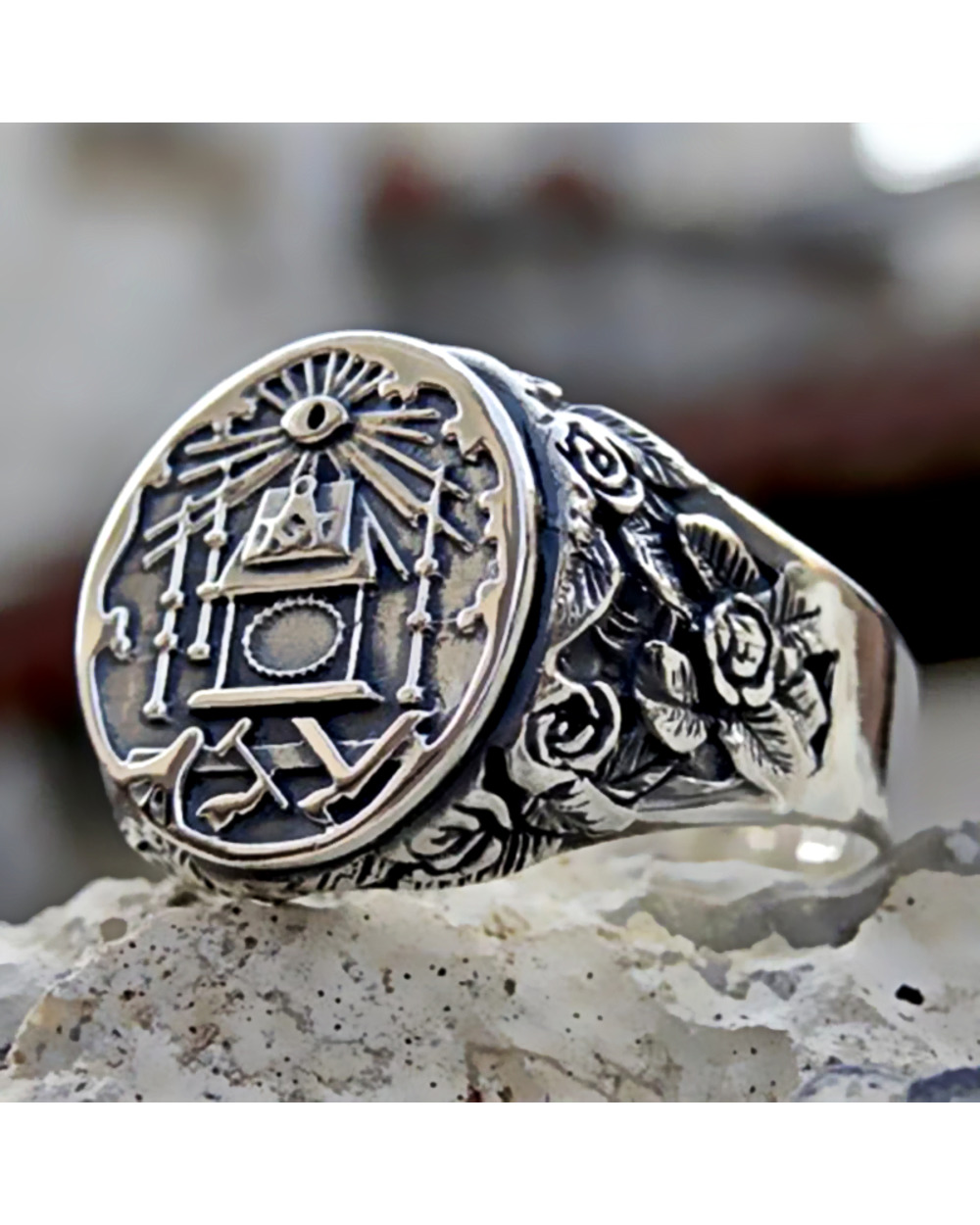 Freemason Masonic Symbols Rings front-1