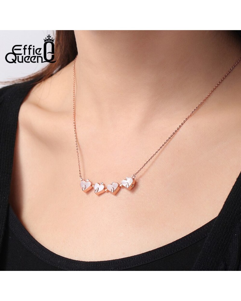 To My Mommy Necklace Gift for Mom Mother Of Pearl Clover Heart Necklace 925 Sterling Silver Jewelry for Woman front-5