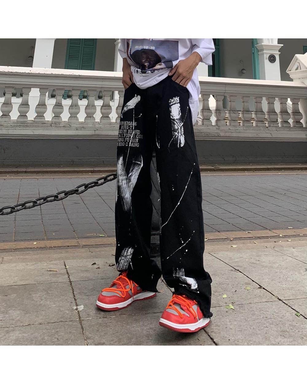 Black Punk Cargo Pants Korean Sweatpants Baggy Gothic Pant Summer Autumn Hip Hop Harajuku Trousers Women front-0