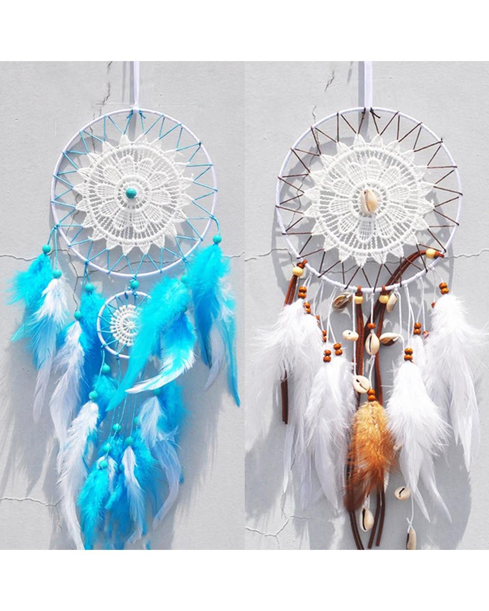 Nordic dream catcher room decoration white shell dream catcher girls room decor wedding decoration gift for girls VG06 front-0