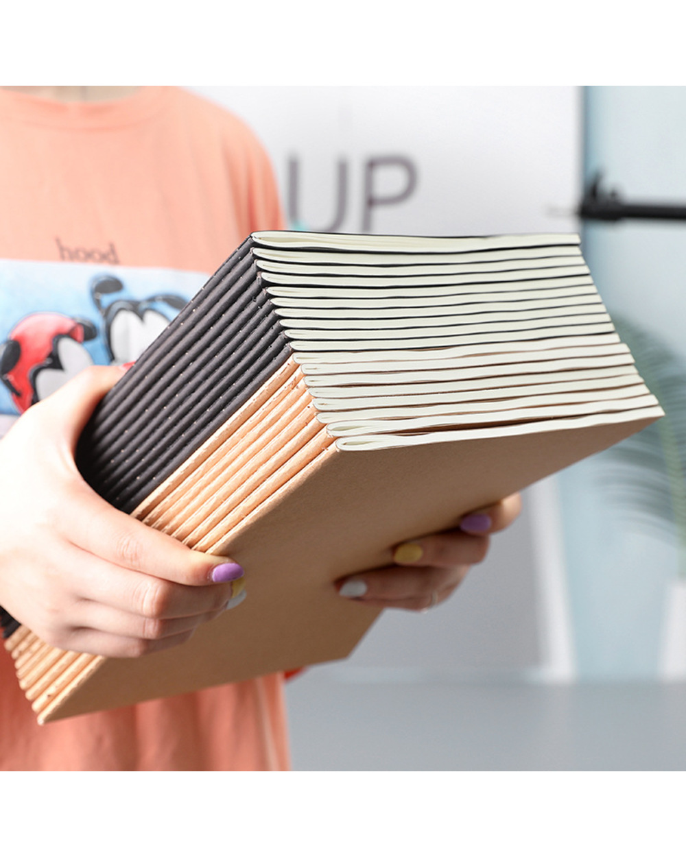 40 Sheets Students B5 A5 Loose Leaf Notebook Thick Kraft Paper Mathematics Composition Class Notepad Stationery Planne front-0