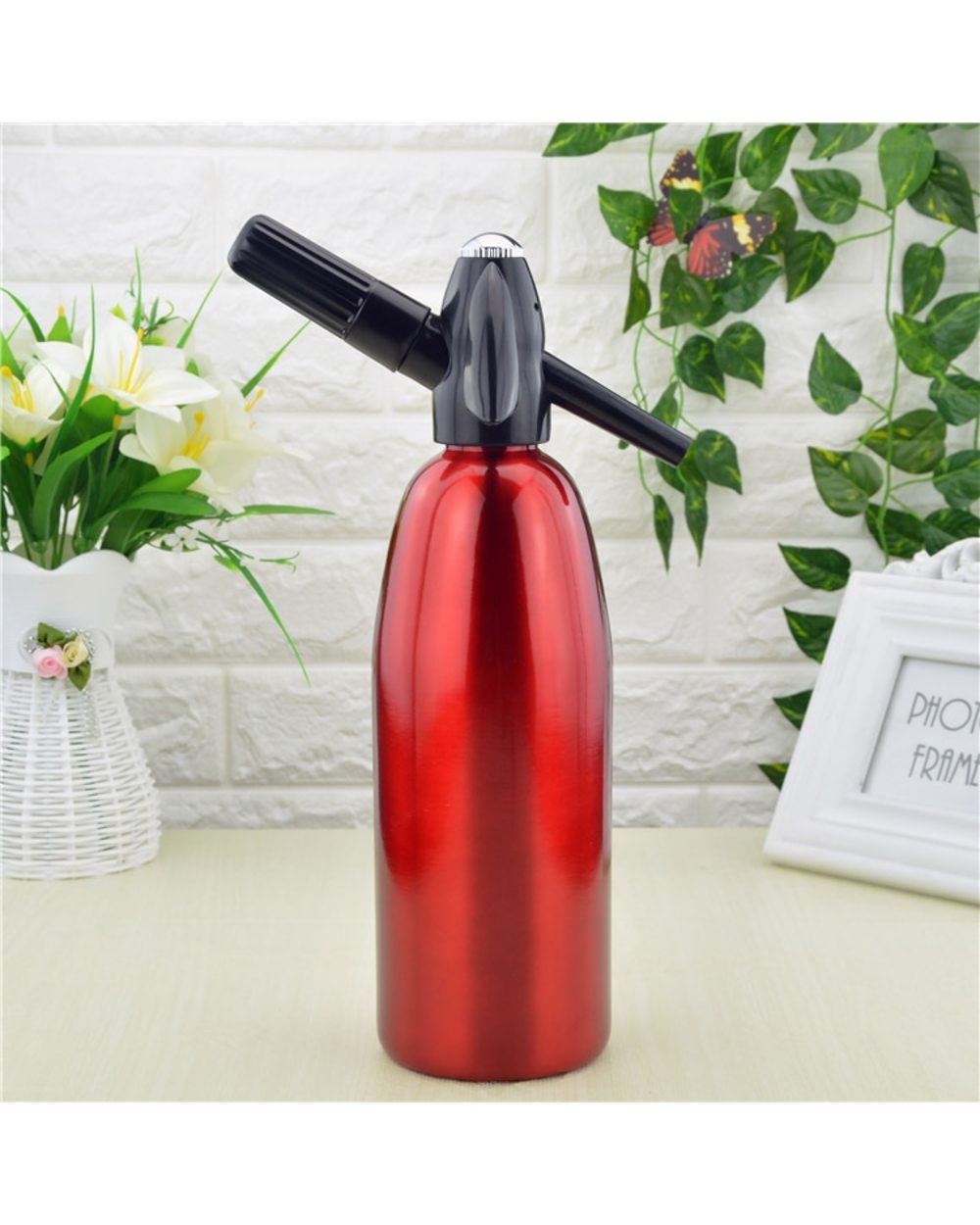 Manual 1L Soda Siphon Co2 Dispenser Water Bubble Generator Cool Drink Cocktail Soda Machine Aluminum Bar Diy Soda Maker front-3