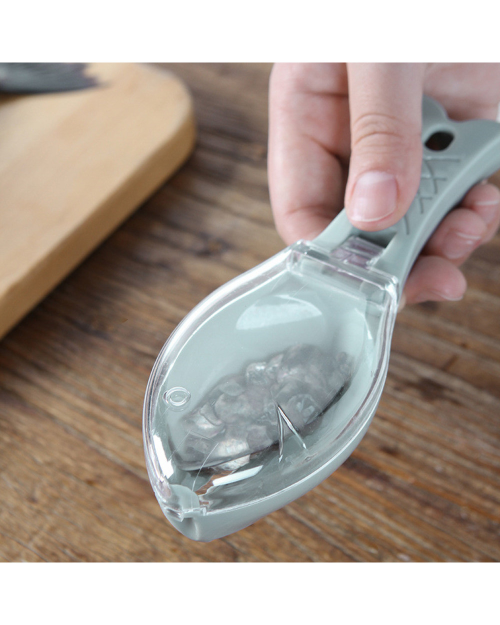 2 In 1 Fish Skin Brush Fast Remove Scale Scraper Planer Tool Fishing Scaler Cleaning Gadget Kitchen Cooking Accries front-3