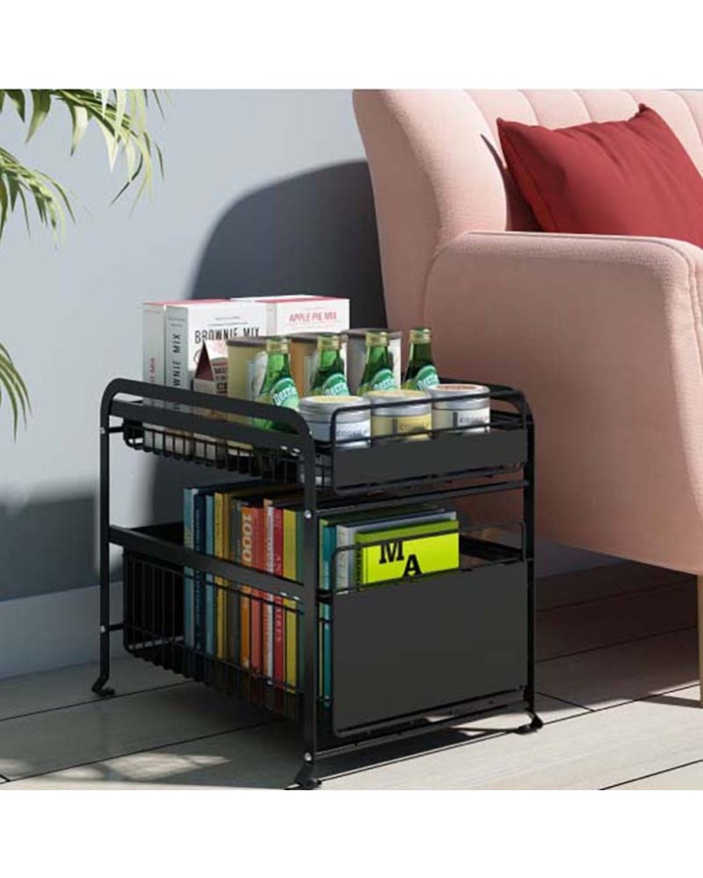 Under The Sink Storage Sliding Cabinet Rack front-3