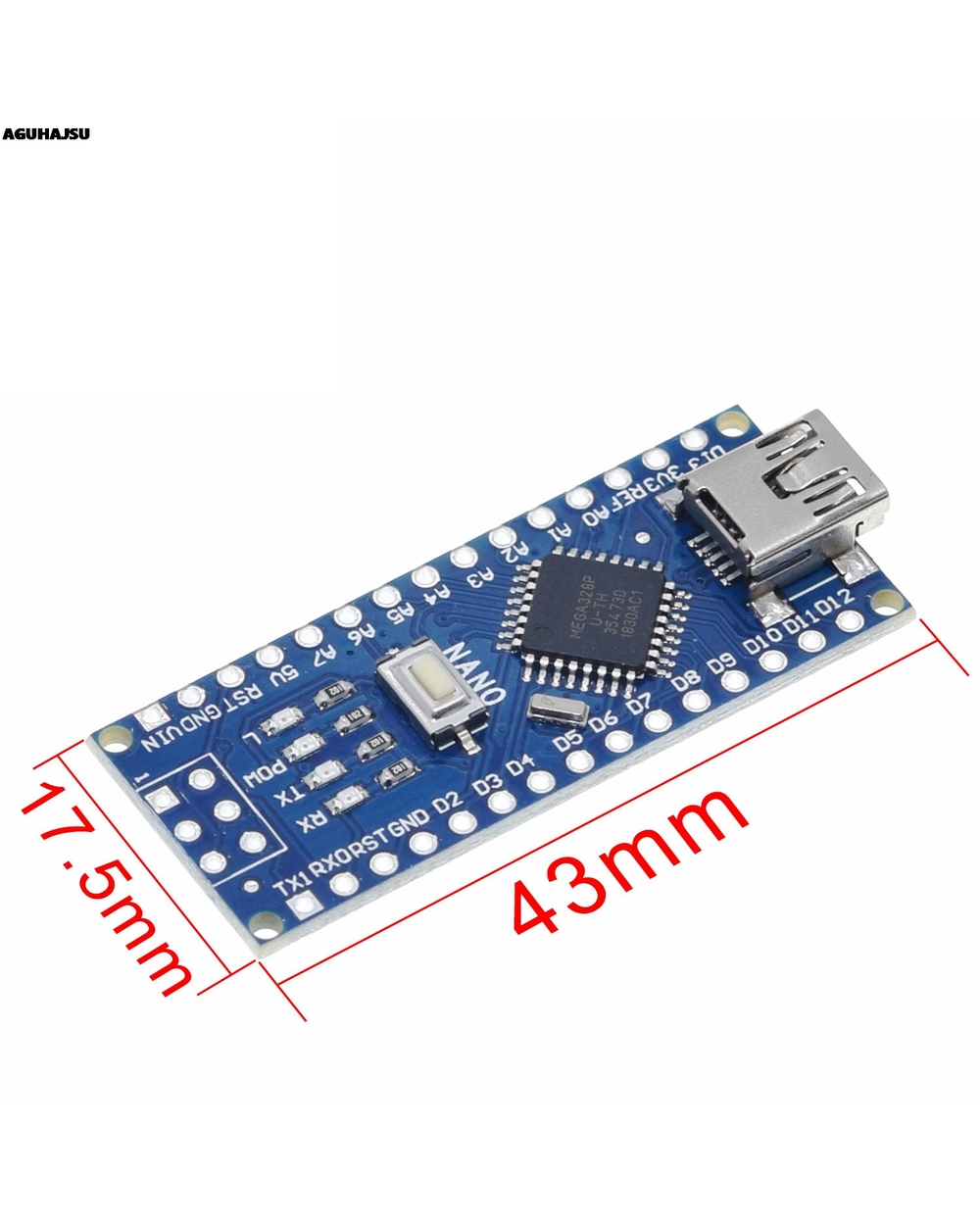 Nano 1Pcs Mini Usb With The Bootloader Nano 3.0 Controller Compatible For Arduino Ch340 Usb Driver 16Mhz Nano V3.0 Atme front-3
