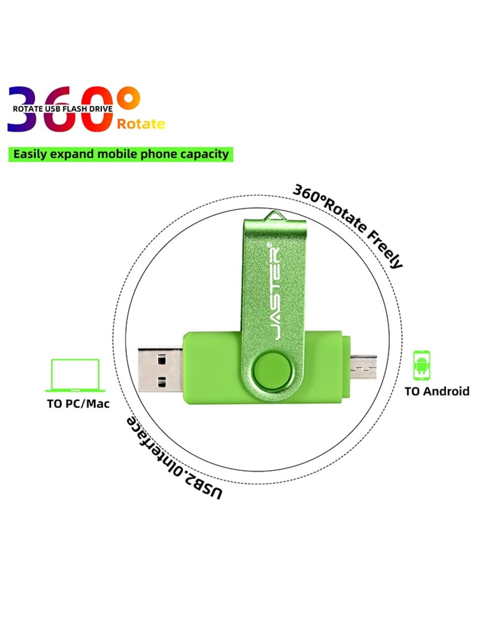 3 in 1 USB flash drive OTG High Speed Pen Drive 64GB 32GB TYPE-C Adapter Gift 16GB 8GB Micro USB stick Red front-5