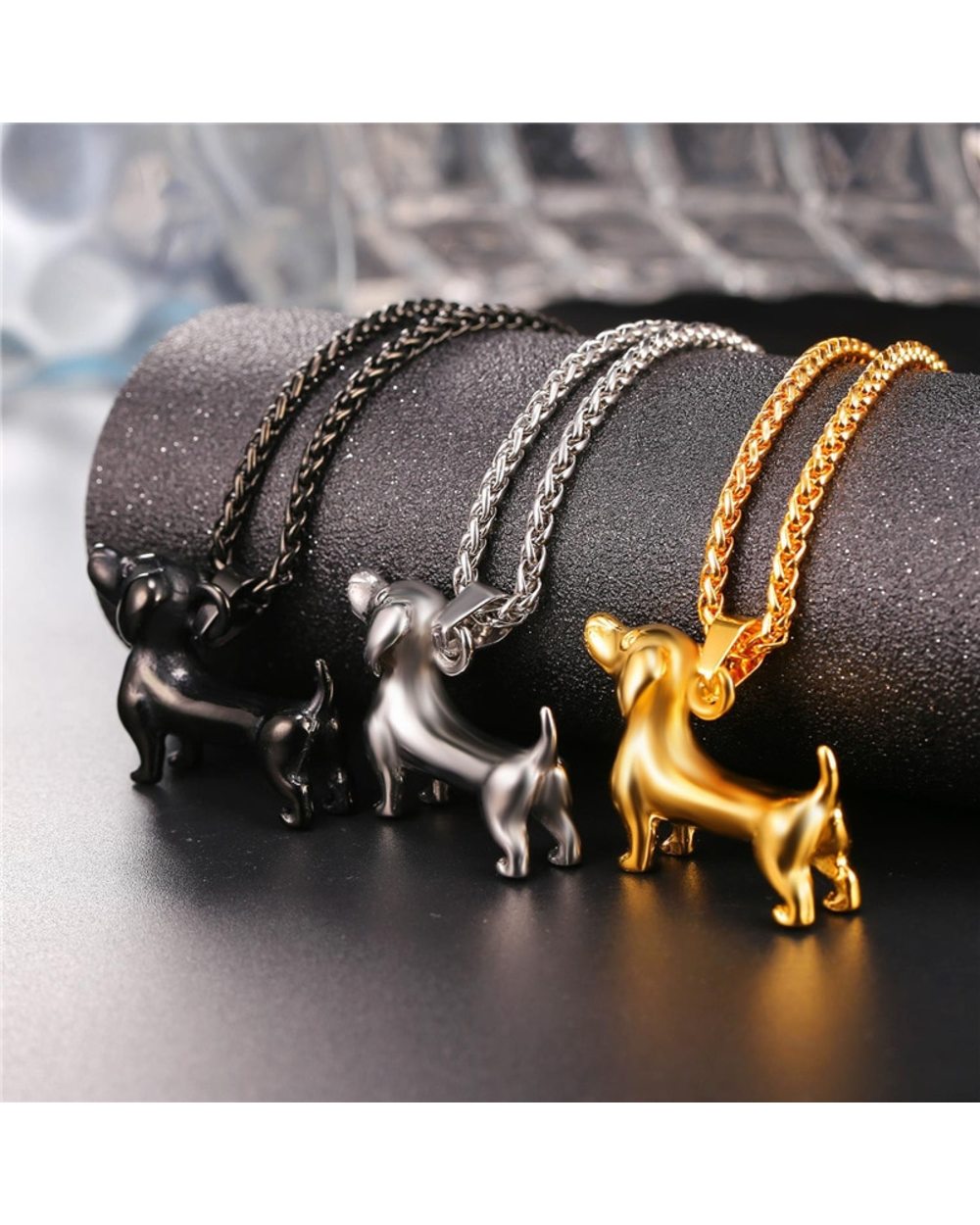 Dachshund Dog Necklace Pendant front-0