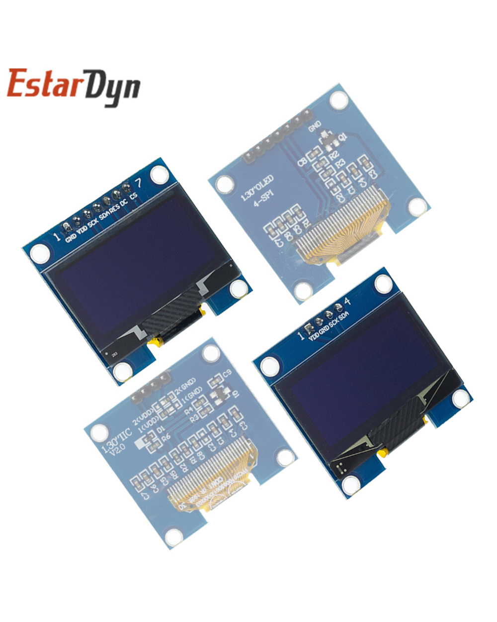 Rohs 1.3 Inch Oled Module White/Blue Spi/Iic I2c Communicate Color 128X64 1.3 Inch Oled Lcd Led Display Module 1.3&Quo front-5
