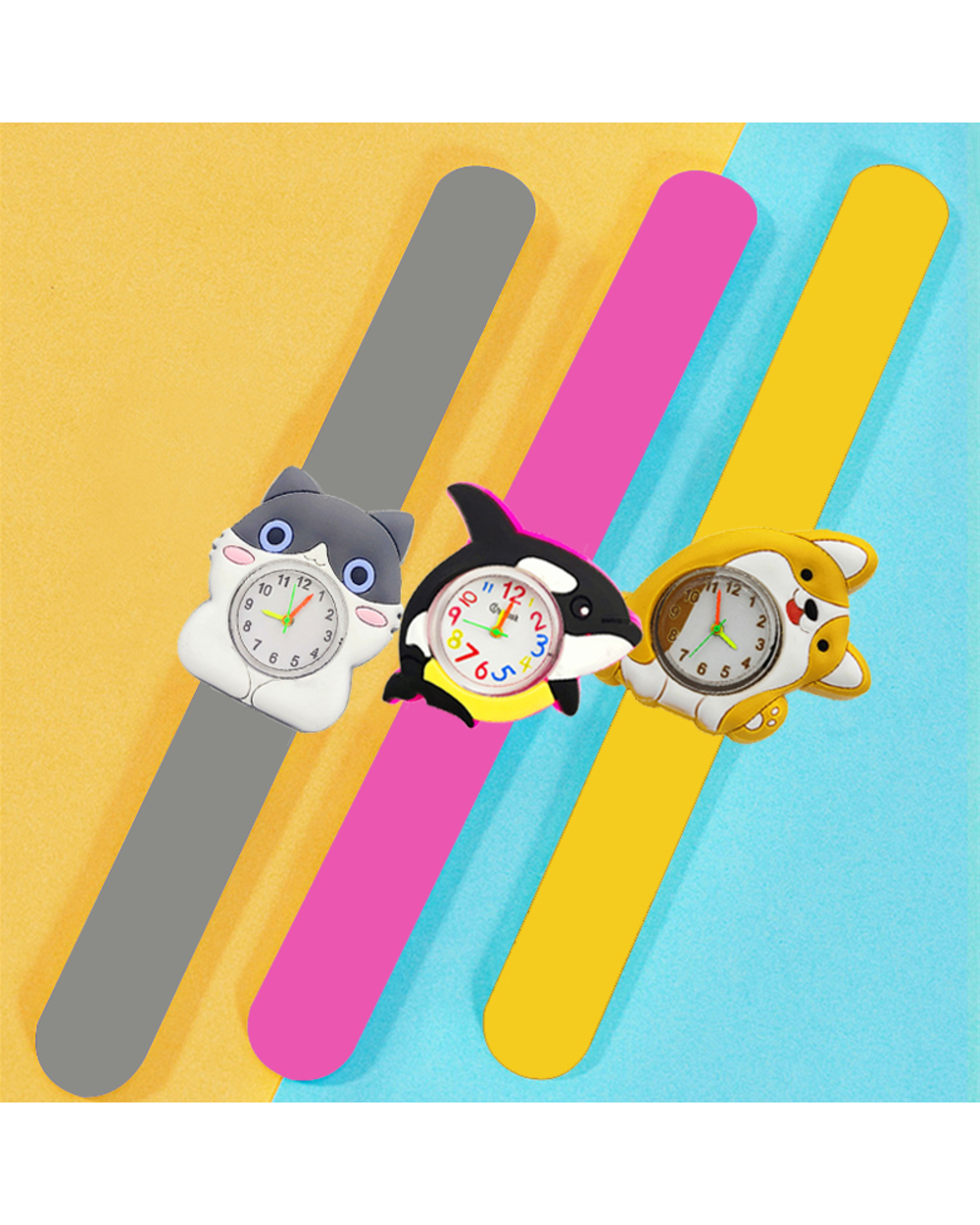 Baby Watch 3D Cartoon Kids Watches Birthday Gift Girl Boy Children Free Spare Battery front-4
