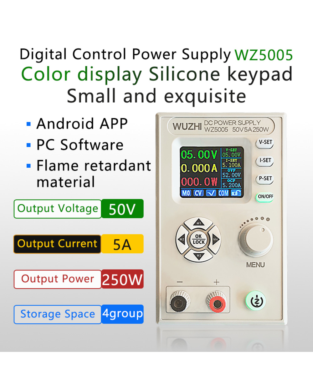 Wz5005 Dc Dc-Buck Converter Cc Cv 50V 5A Power Module Adjustable Regulated Laboratory Power Supply 5V 12V 24V Communica front-1