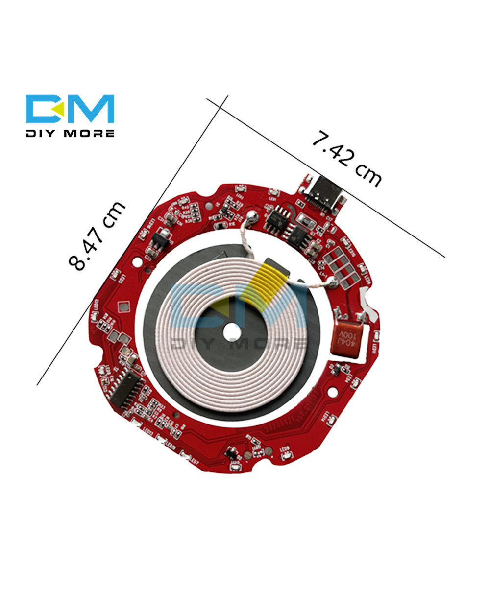 Type-C Micro Usb 10W/15W Fast Charge Wireless Charge Module Transmitter Pcba Circuit Board 5-12V/5-9V Coil Qi Diy Charg front-3