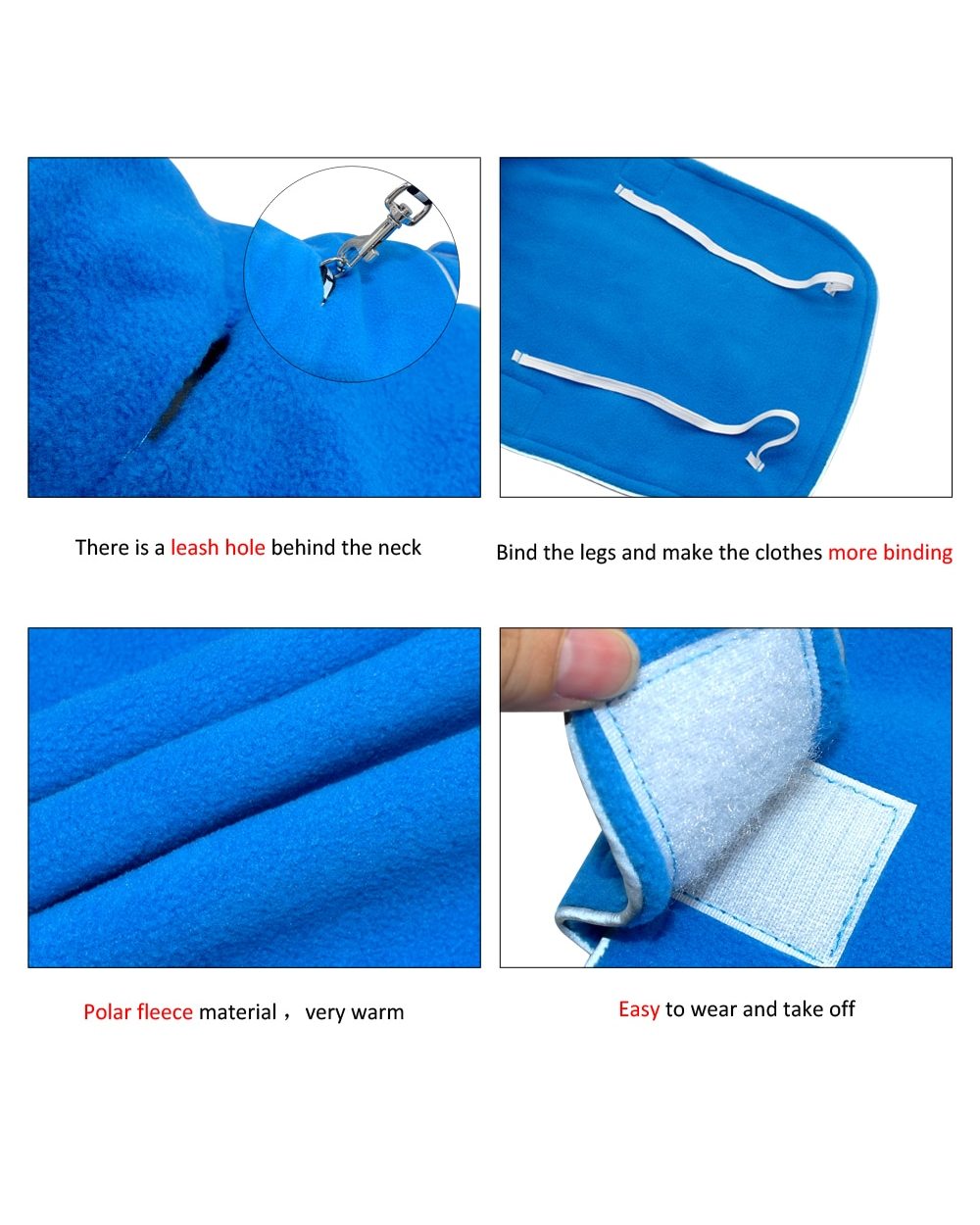 Winter Fleece Dog Coat Jacket For Small Dogs Chihuahua Pug Warm Puppy Large Dogs Vest Clothing Reflective front-4
