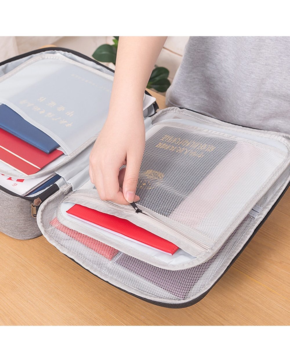 Large Capacity Multi-Layer Document Storage Bag front-2