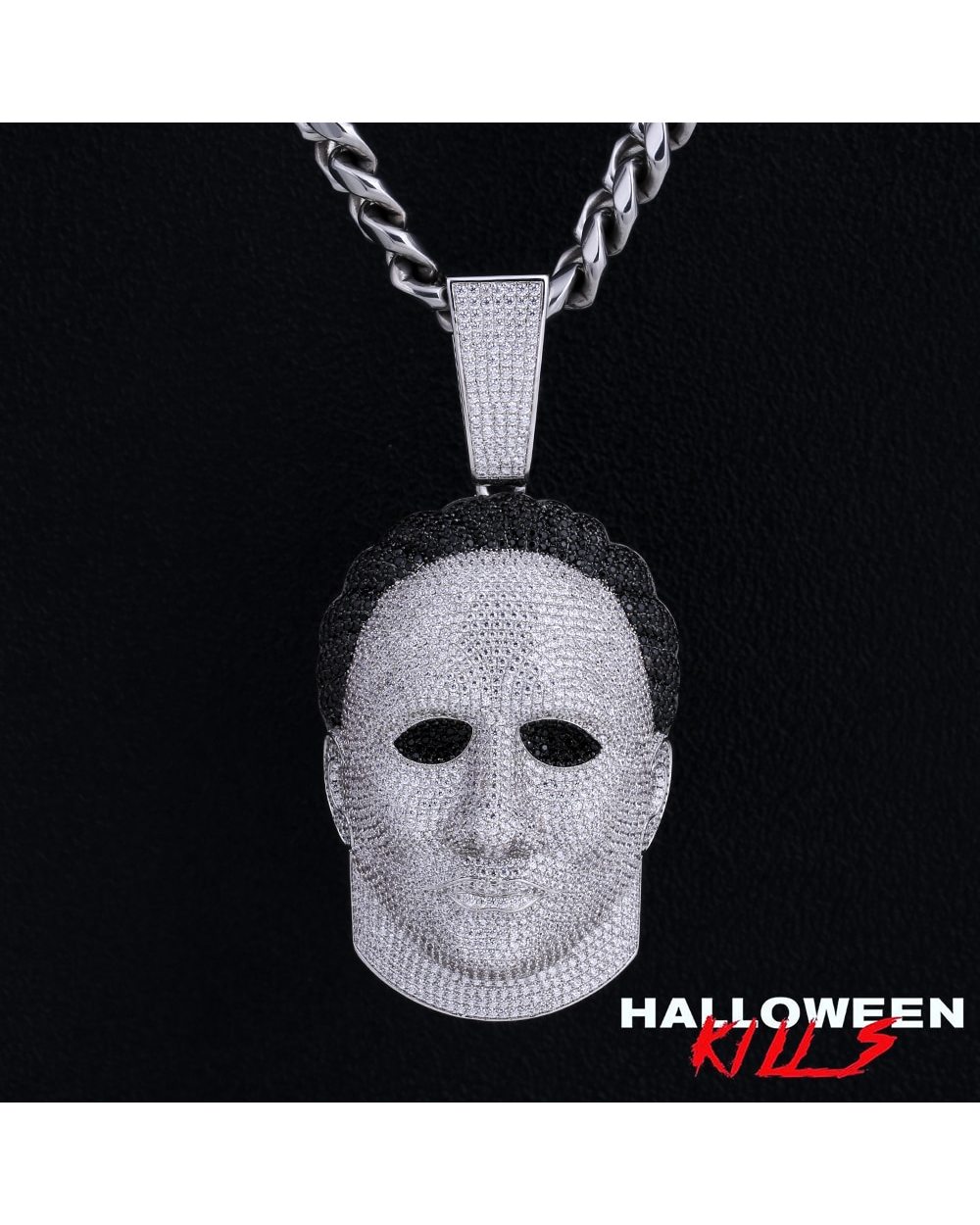 Pendant Horror Scary Ghost Halloween Pendant for Men Hip Hop Jewelry Gift Michael Myers Mask Halloween Pendant front-3