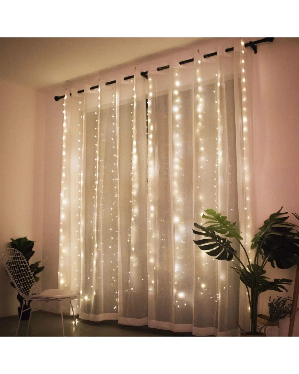 Christmas Lights Curtain Garland front-3