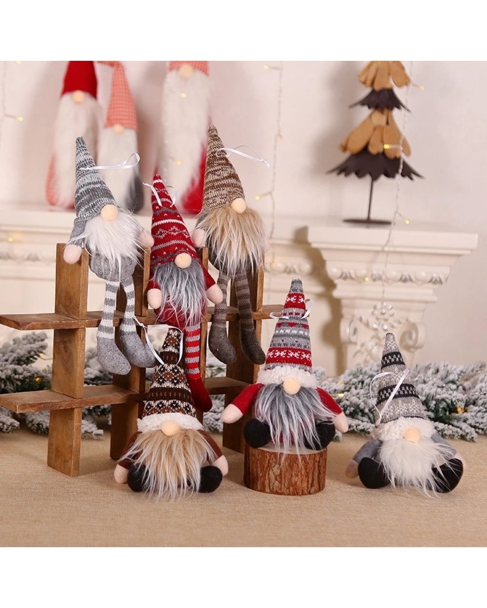 Christmas Faceless Gnome Santa Xmas Tree Hanging Ornament Doll Decoration Home Happy New Year 2022 Christmas Ornament front-3