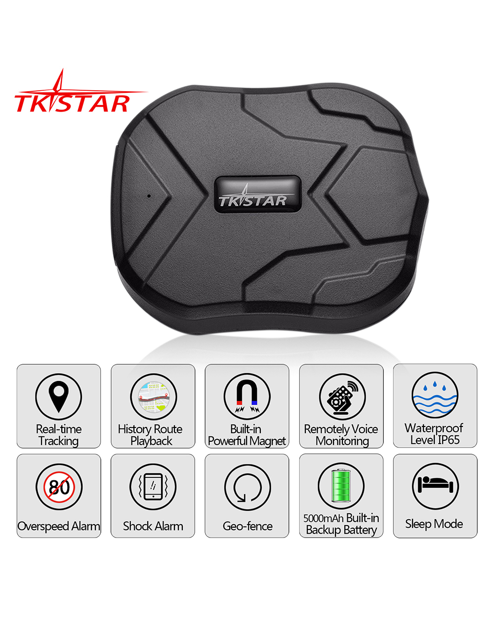 Gps Tracker Car Locator Tkstar Tk905 5000Mah 2G Vehicle Tracker Gps Locator Waterproof 90 Days Standby Magnet Voice Mon front-0