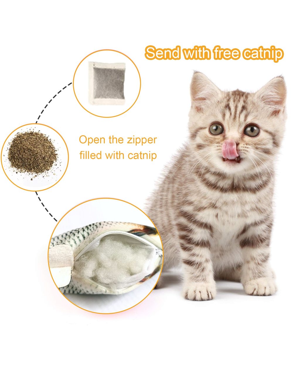 Electric Fish Cat Toy front-3