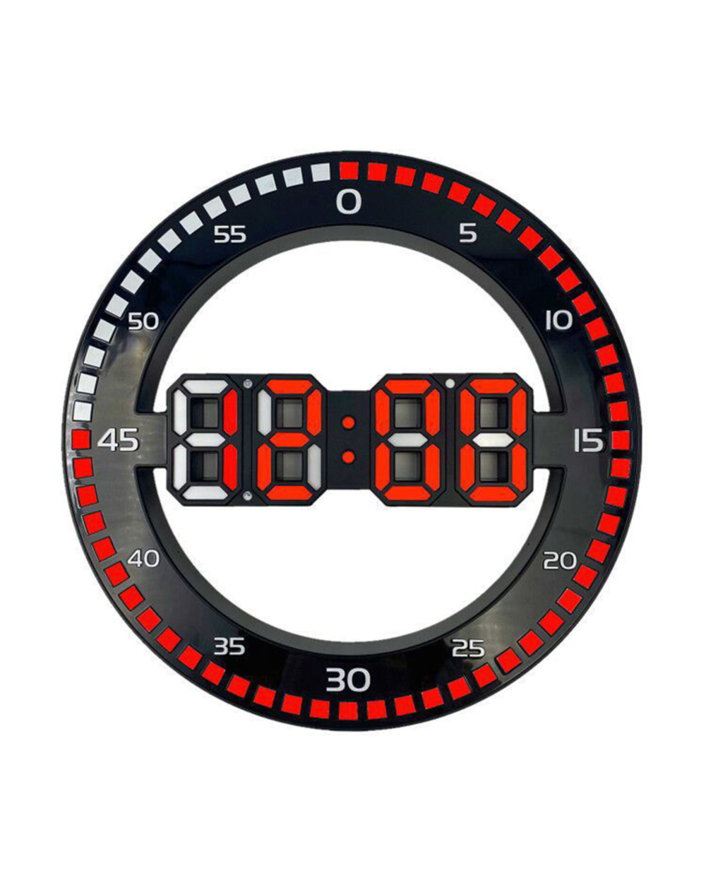Modern Led Digital Wall Clock 3D Luminous Mute Electronic Creativity Wall Clock Led Wall Clock Jump Second Clock Home D front-4
