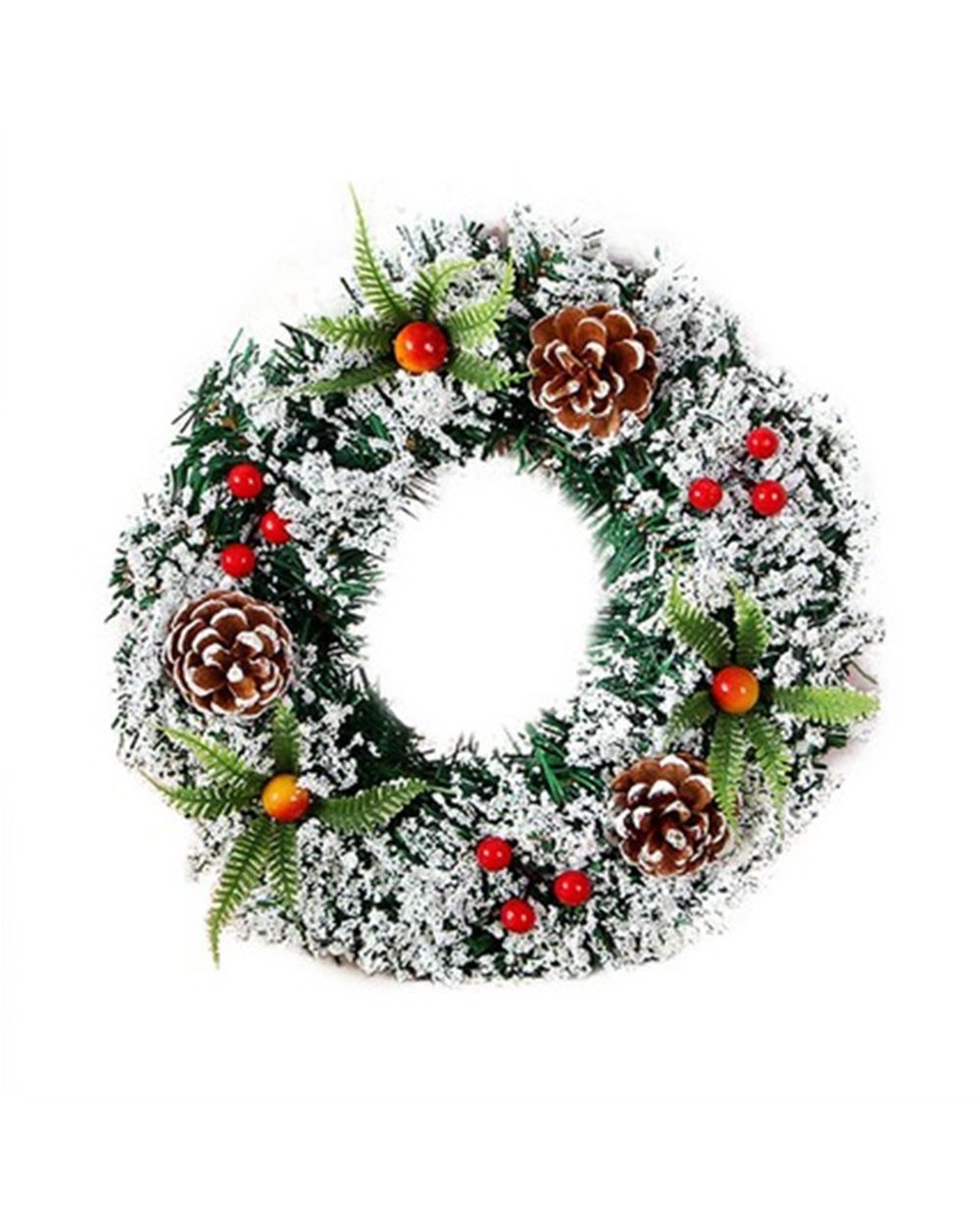 Artificial Christmas Wreath Rustic Front Door Hanger Creative Xmas Party Props for Home Garden Farmhouse Decor front-5