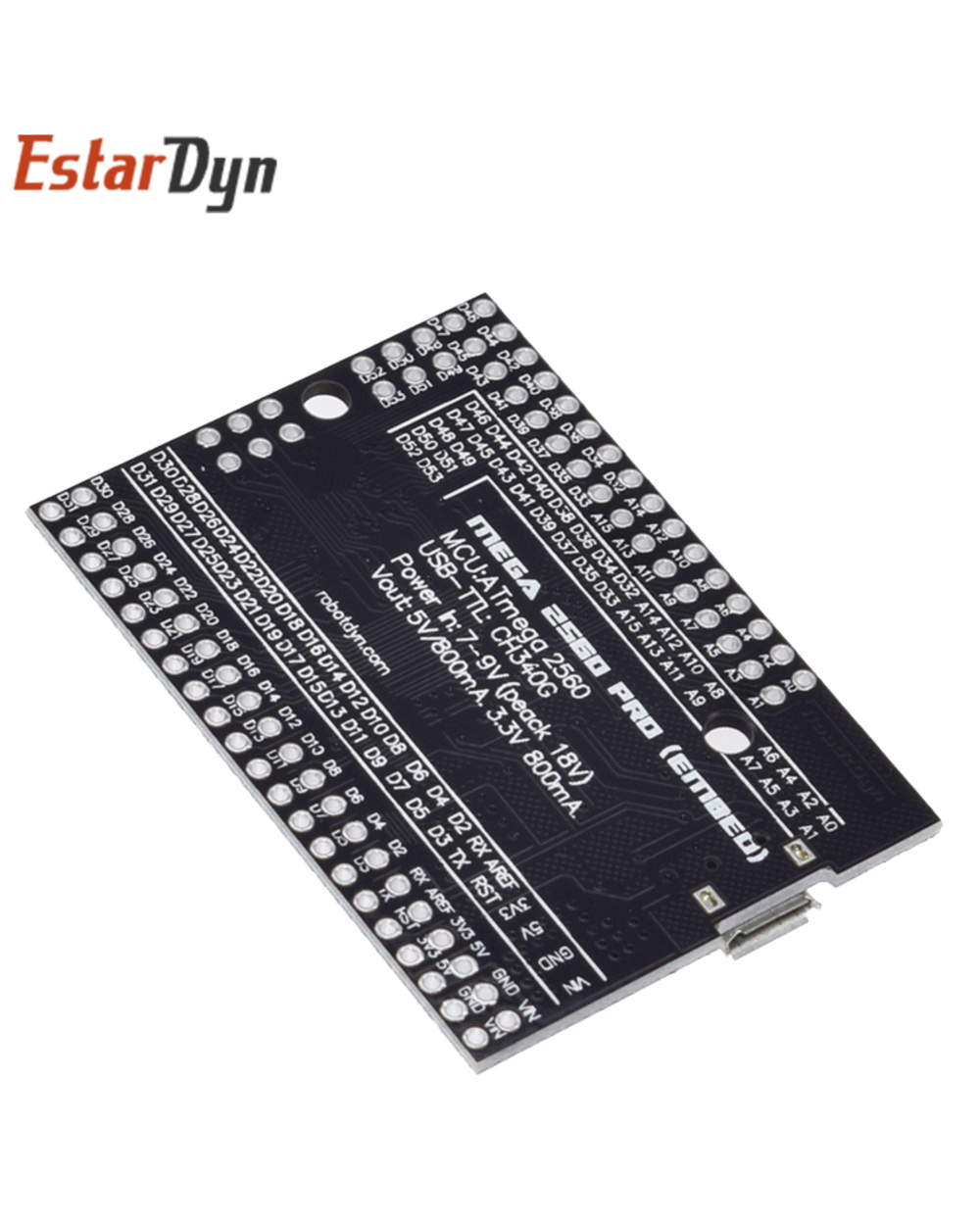 Mega 2560 Pro Embed Ch340g/Atmega2560-16Au Chip With Male Pinheaders Compatible For Arduino Mega2560 Diy front-1