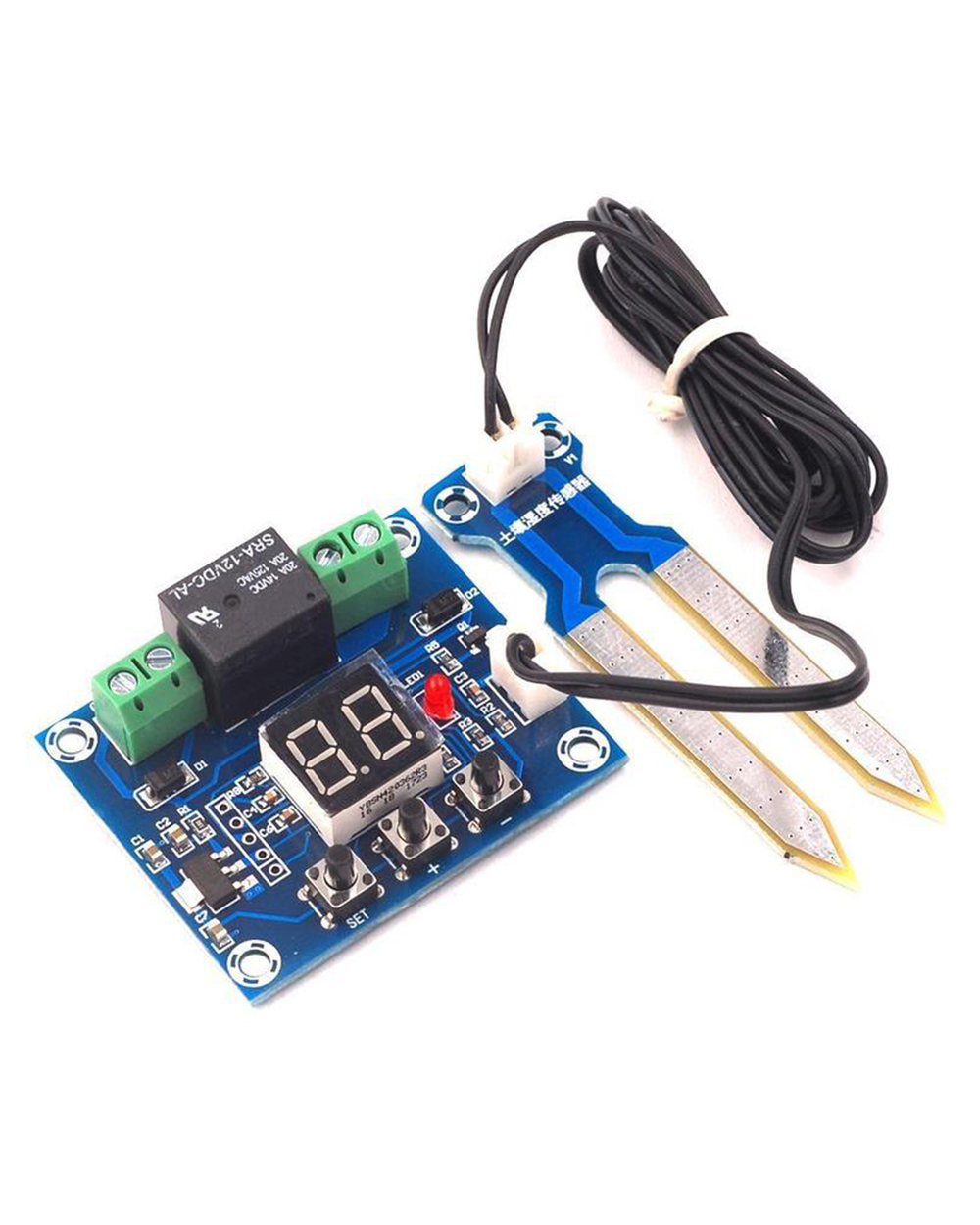 Xh-M214 12V Soil Humidity Sensor Controller Irrigation System Automatic Watering Module Digital Display Humidity Contro front-0