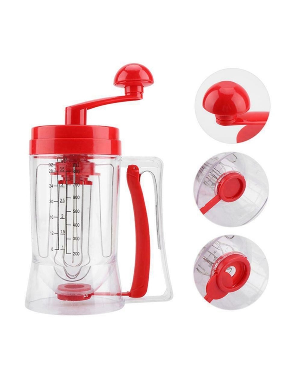 Manual Pancake Cupcake Batter Mixer Dispenser Blender Machine Baking Tool front-3