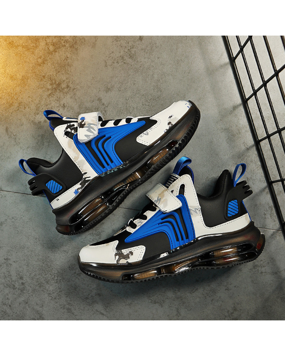 Boys Basketball Shoes High Quality Top Soft Non-Slip Kids Sneakers Thick Sole Children Sport Shoes Outdoor Boy Trainer front-5