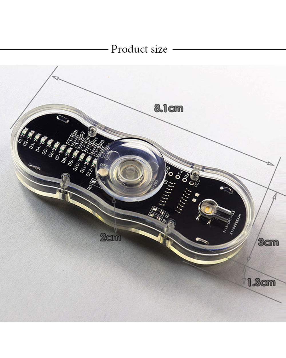 Bonatech Electronic Diy Kit Fidget Spinner Smd Welding Kit Led Fingertip Gyro With Tutorial For Soldering Subject front-3