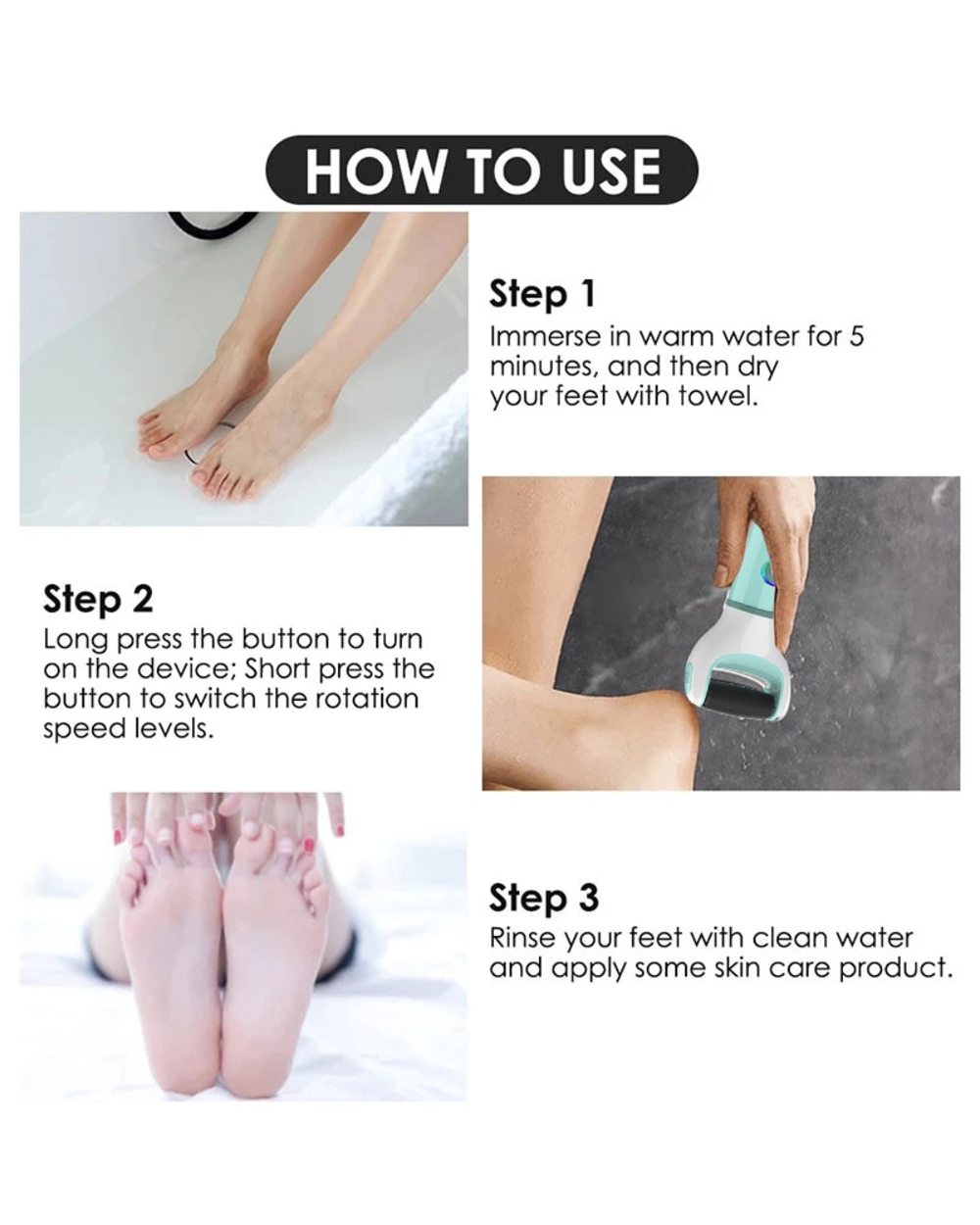 Foot File Pedicure Tools Electric Foot Brush front-5